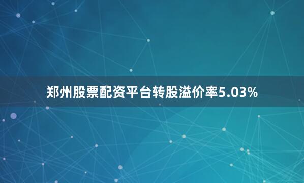 郑州股票配资平台转股溢价率5.03%