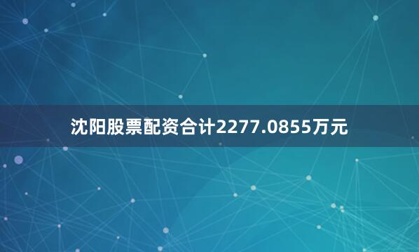 沈阳股票配资合计2277.0855万元